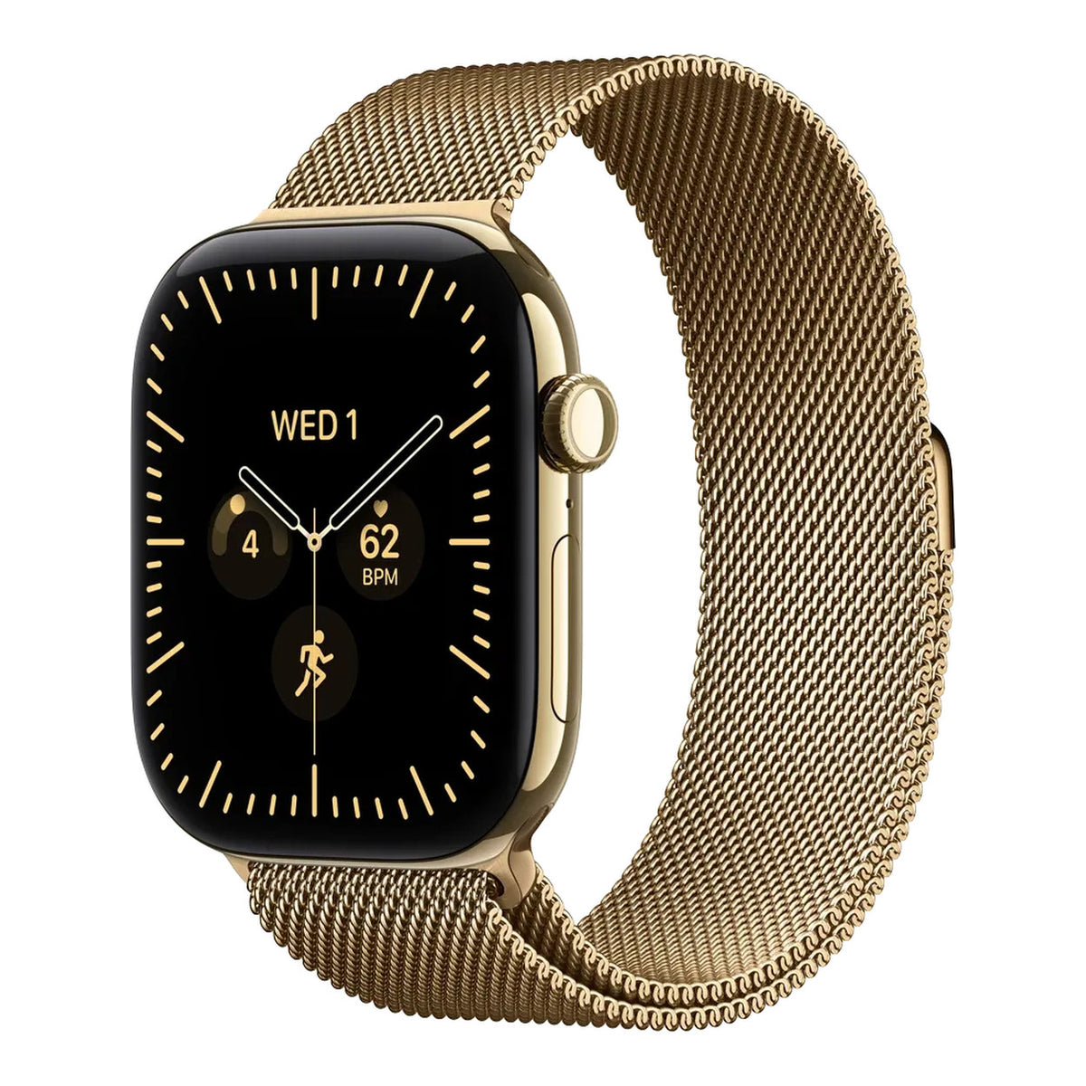 Apple Watch Series 12 GPS + Cellular 42mm Radiant Gold Titanium Case with Radiant Gold Milanese Loop