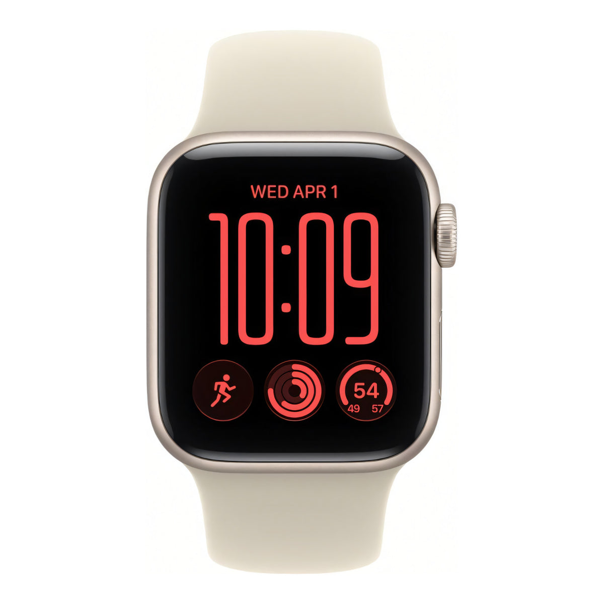 Apple Watch SE 3 GPS 40mm Starlight Aluminium Case with Sand Sport Band - M/L MJKW4AF/A