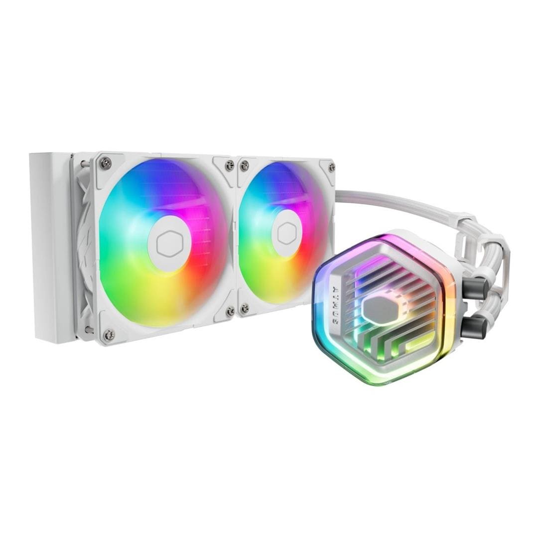 Cooler Master MasterLiquid 240 Atmos 240mm ARGB Liquid CPU Cooler - White MLX-D24M-A25PZ-RW