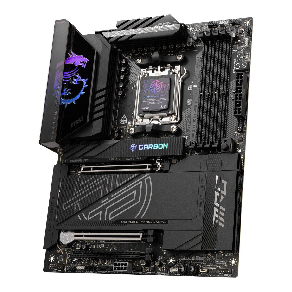 MSI MPG X870E Carbon Wi-Fi AMD Socket AM5 ATX Motherboard