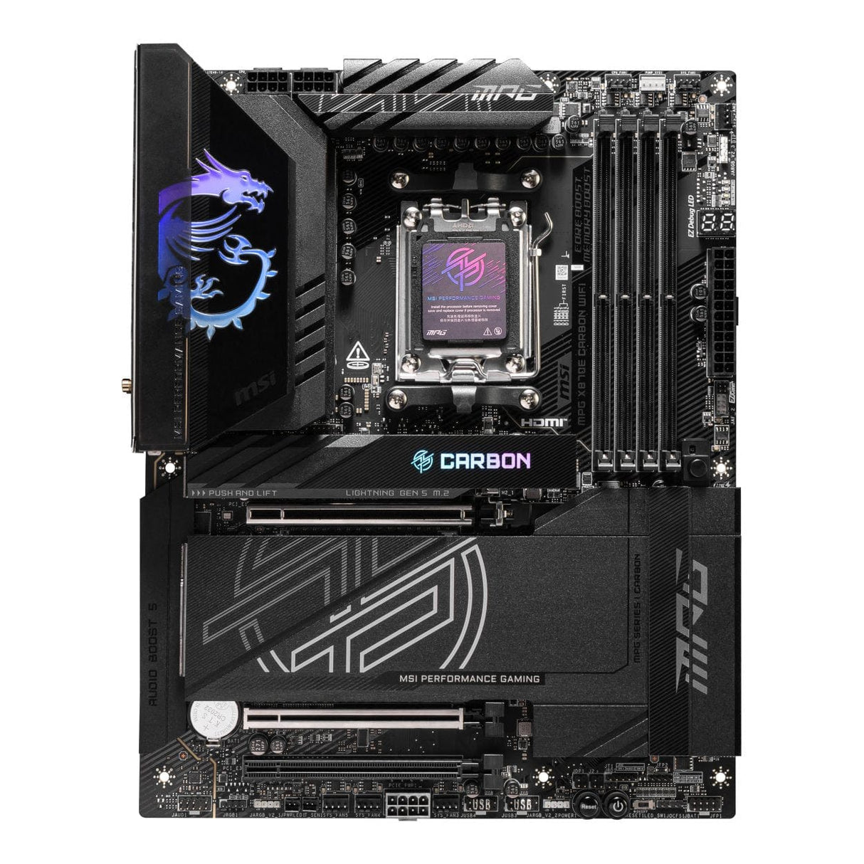 MSI MPG X870E Carbon Wi-Fi AMD Socket AM5 ATX Motherboard