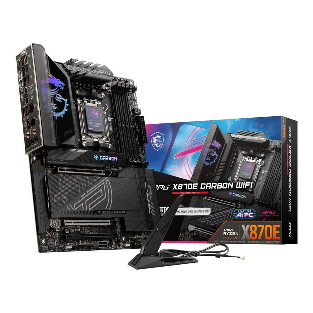 MSI MPG X870E Carbon Wi-Fi AMD Socket AM5 ATX Motherboard
