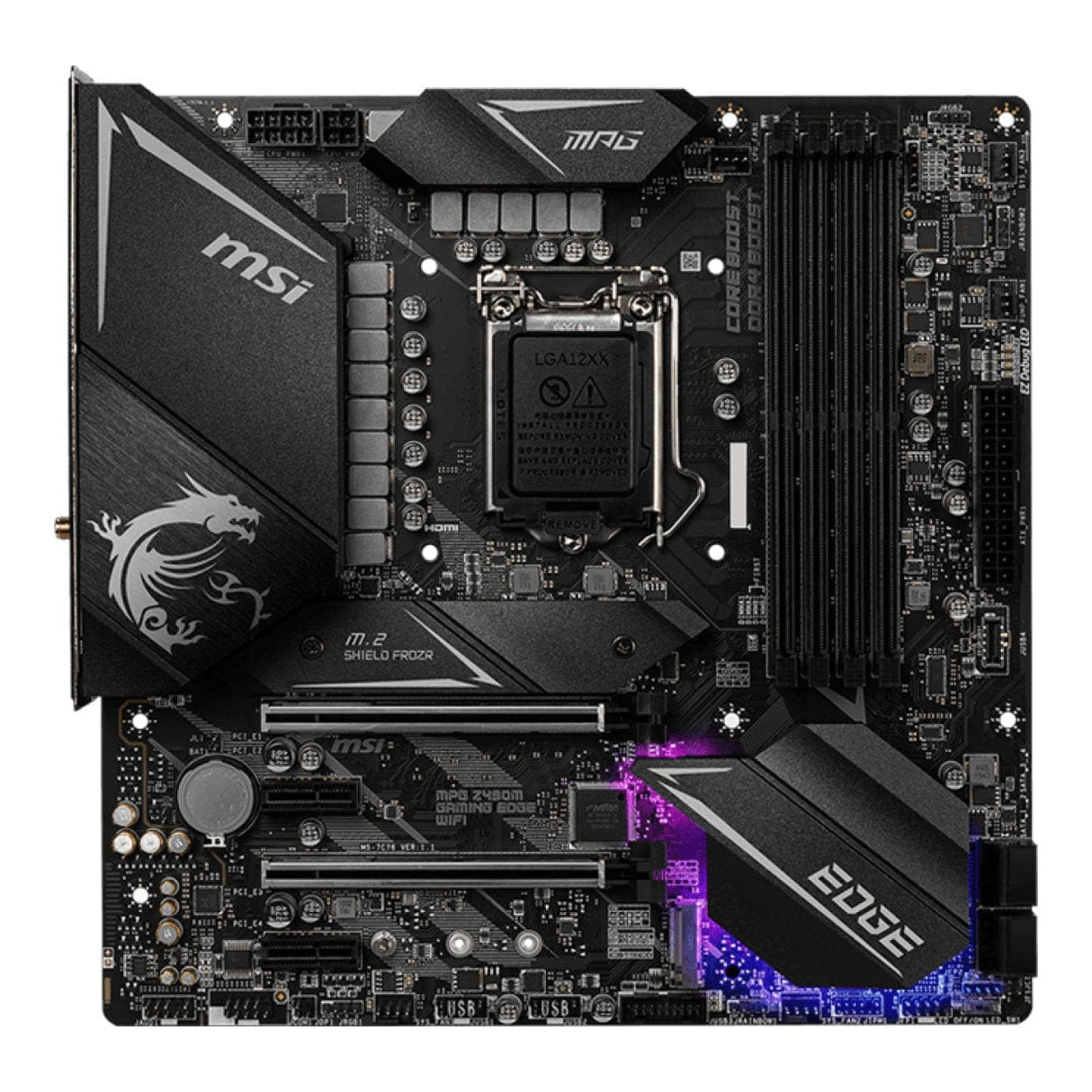 MSI MPG Z490M Gaming EDGE WiFi mATX LGA1200 DDR4 Motherboard
