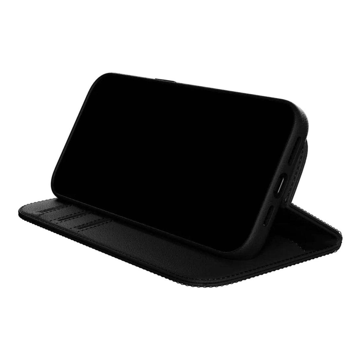 MagEasy Card Folio M Flip Leather Phone Case for iPhone 16 Pro Max - Black MPH67P263BK24