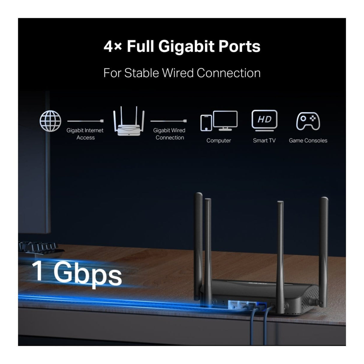 Mercusys BE3600 Dual-band Wi-Fi 7 Router Black MR25BE