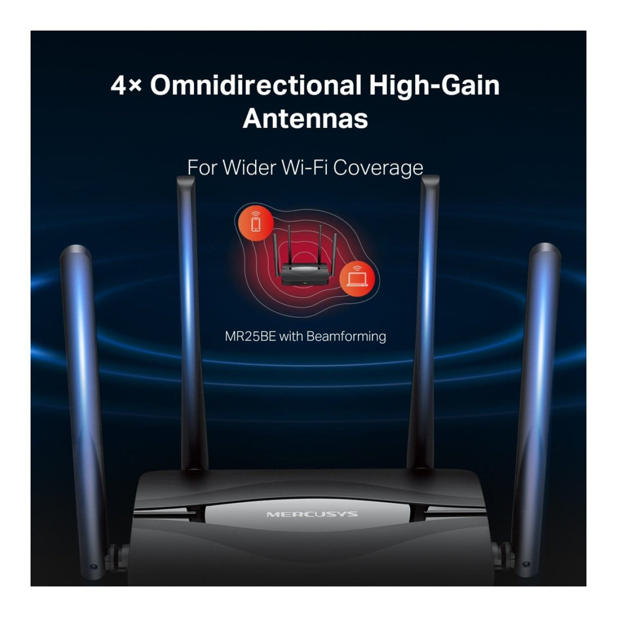 Mercusys BE3600 Dual-band Wi-Fi 7 Router Black MR25BE