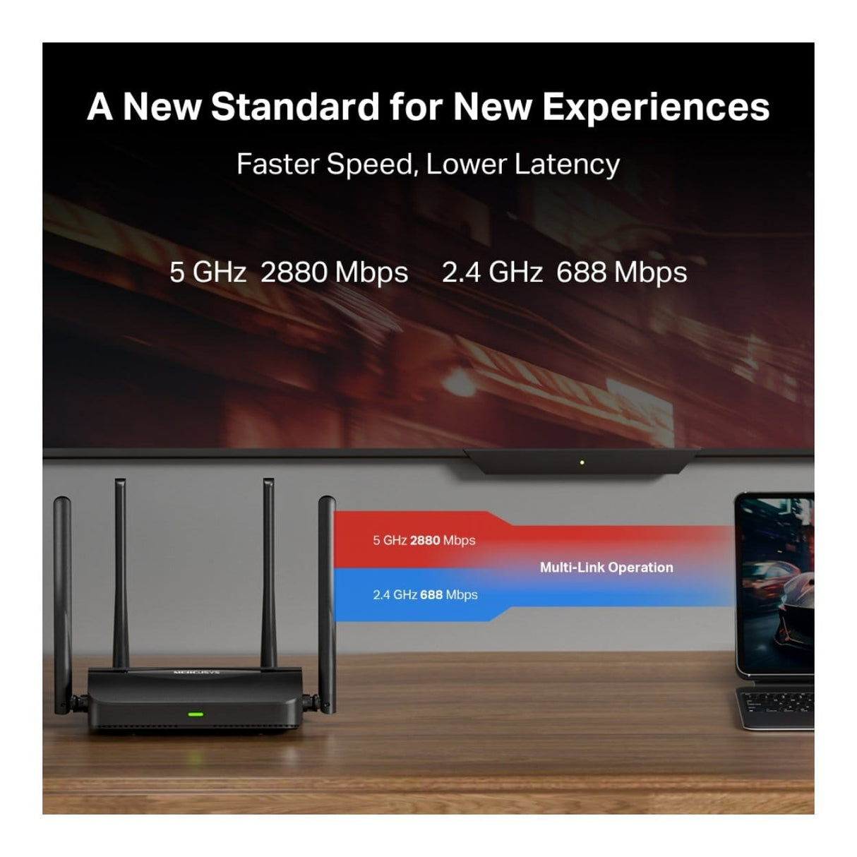 Mercusys BE3600 Dual-band Wi-Fi 7 Router Black MR25BE