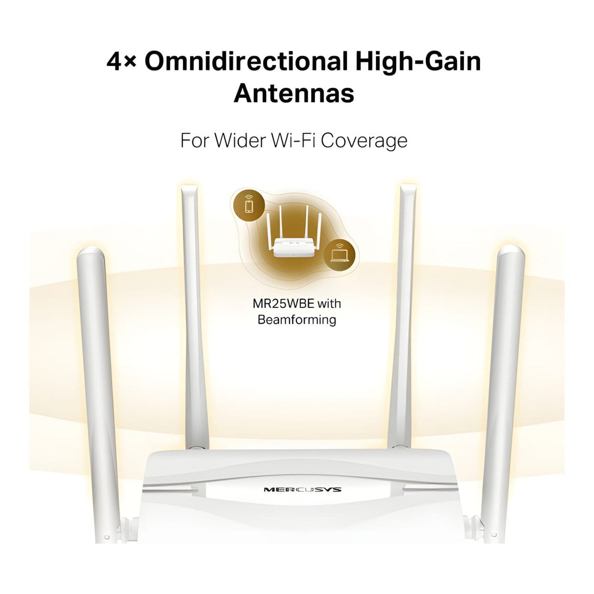 Mercusys MR25WBE BE3600 Wi-Fi 7 Wireless Router - Dual Band 2.4GHz and 5GHz Gigabit Ethernet
