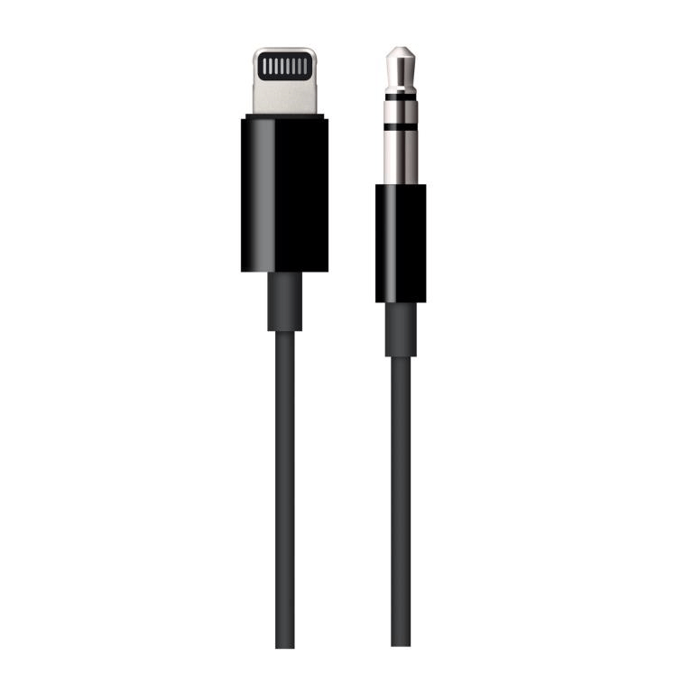 Apple Lightning to 3.5mm Headphone Jack Cable 1.2m Black MR2C2ZM/A