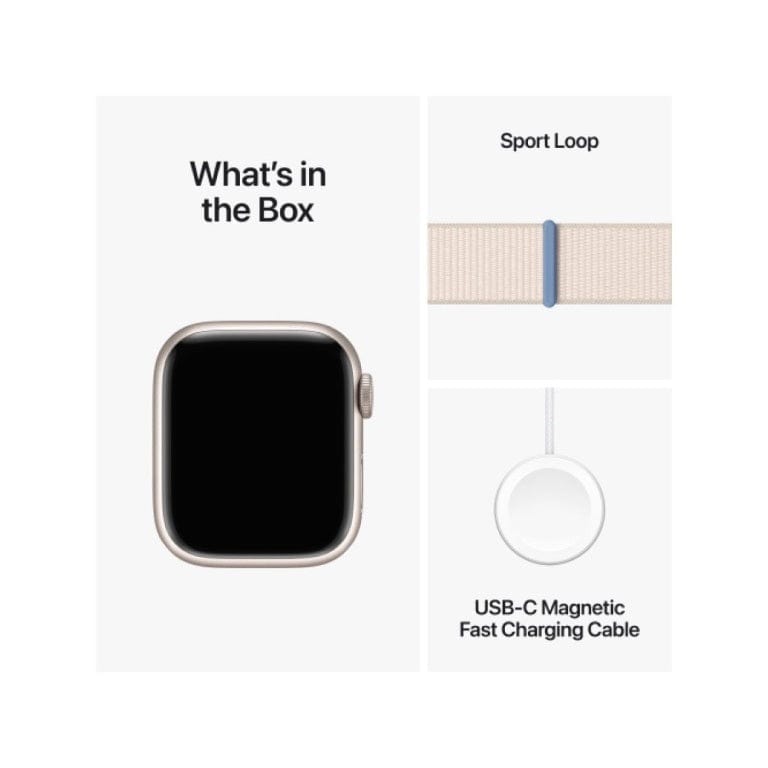 Apple Watch Series 9 GPS 41mm Starlight Aluminium with Starlight Sport Loop