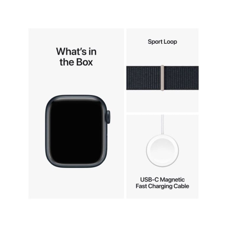 Apple Watch Series 9 GPS 45mm Midnight Aluminium with Midnight Sport Loop