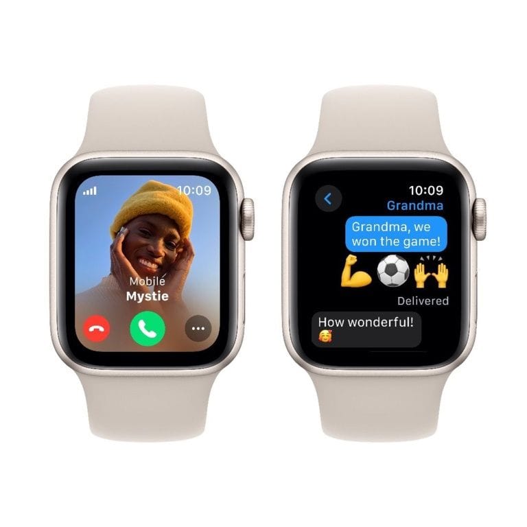 Apple Watch SE GPS 40mm Starlight Aluminium with Starlight Sport Band S/M