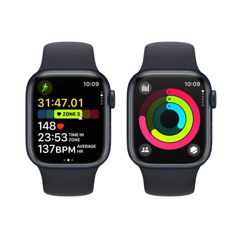 Apple Watch Series 9 GPS 4G 41mm Midnight Aluminium with Midnight Sport Band M/L