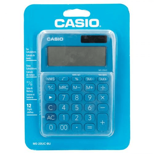 Casio Desktop Calculator Blue MS-20UC-BU-S-EC