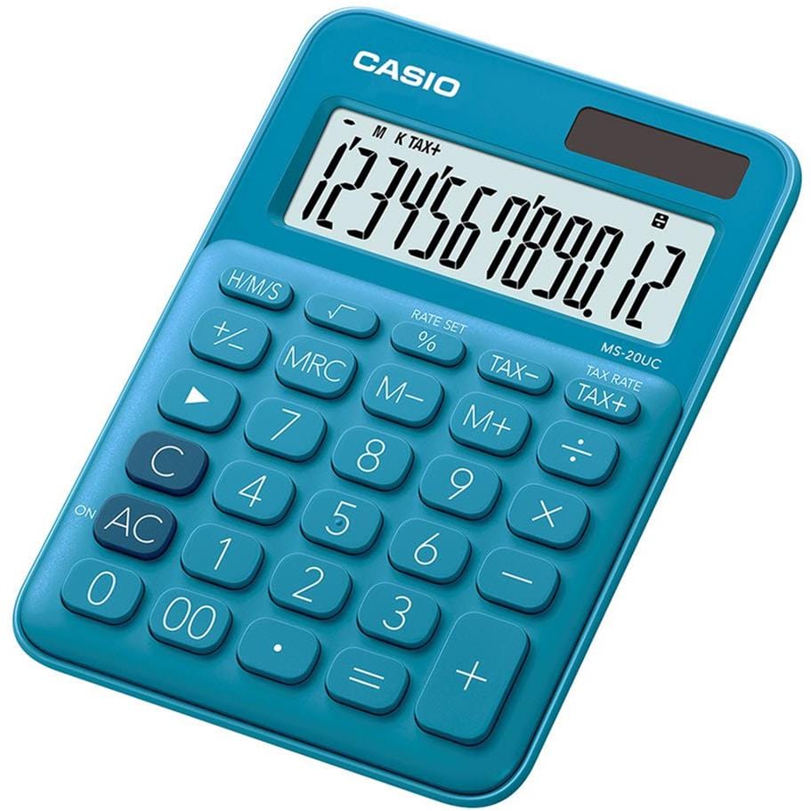 Casio Desktop Calculator Blue MS-20UC-BU-S-EC