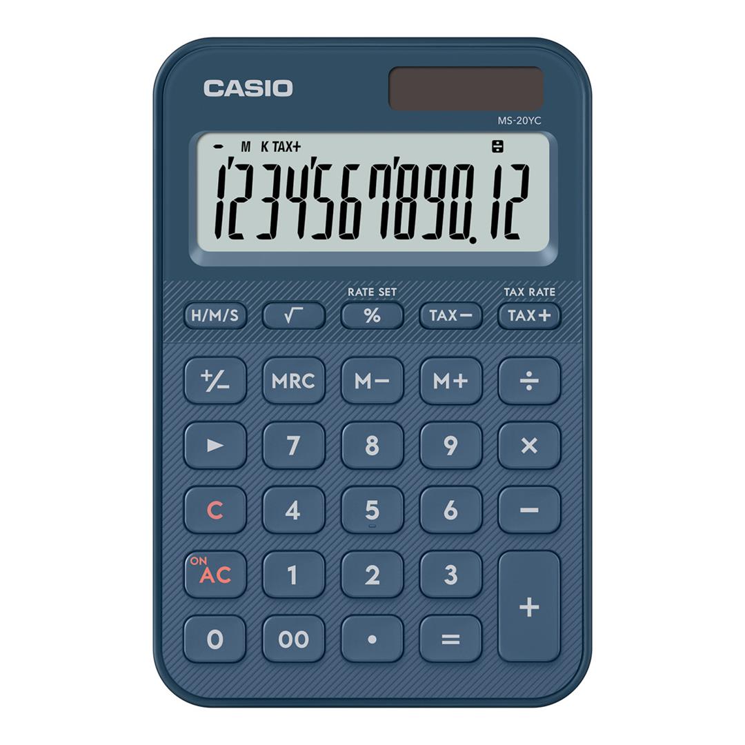 Casio MS-20YC-NY 12-Digit Desk Calculator - Navy