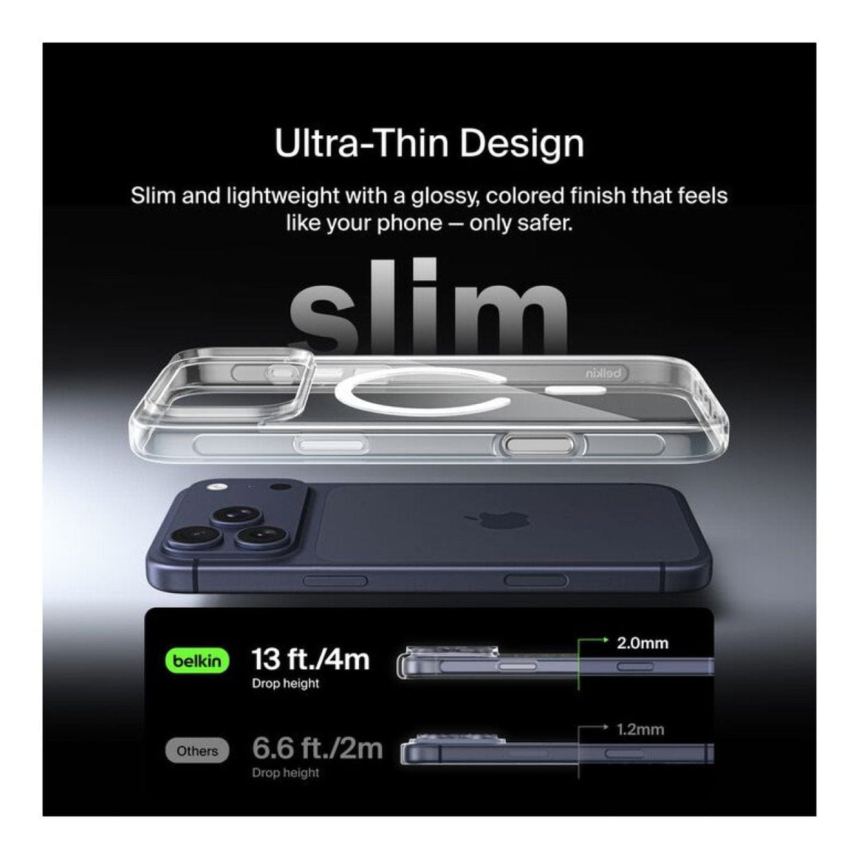 Belkin SheerForce Case for iPhone 17 Pro Max - Clear MSA032HQCL