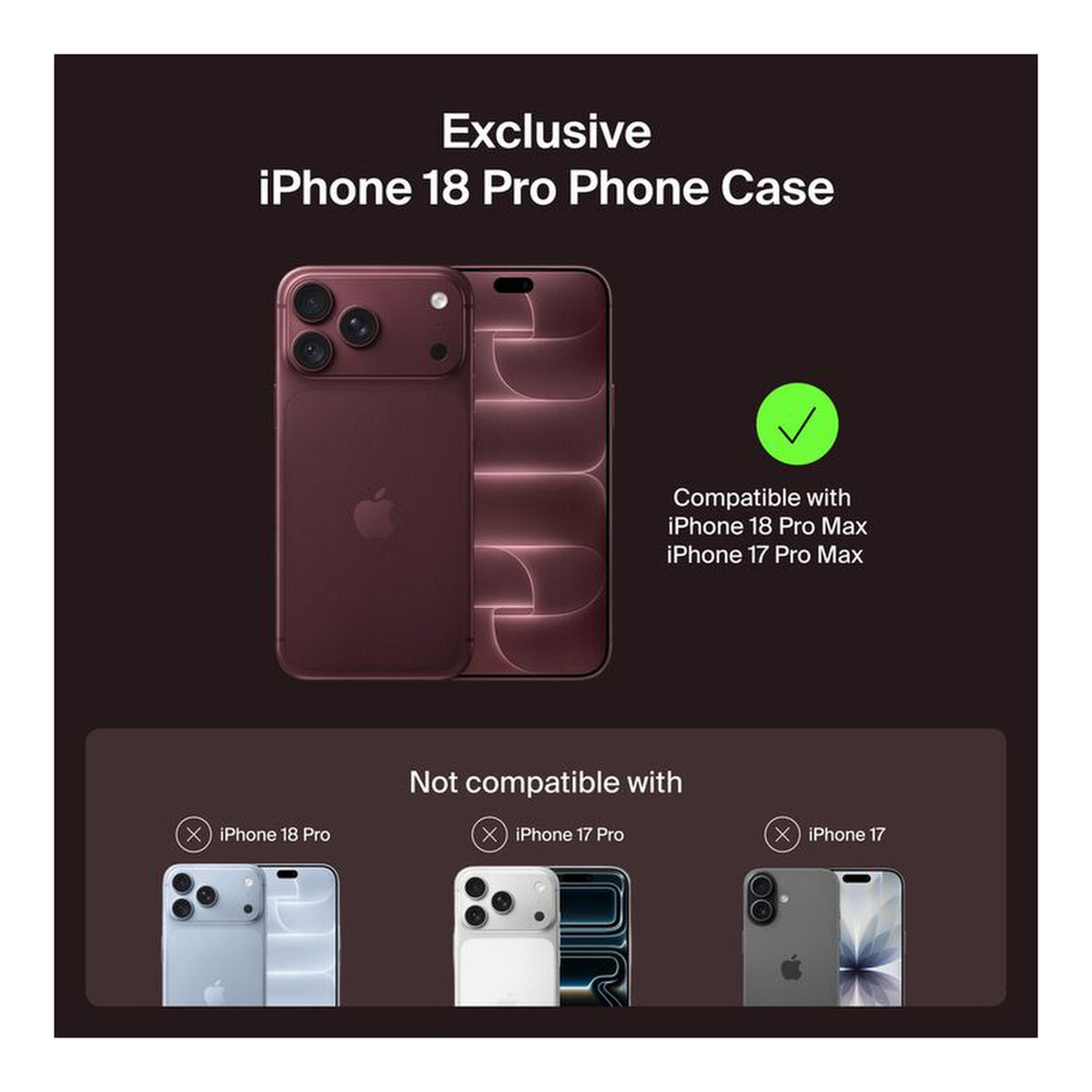 Belkin Clear Series MagSafe Compatible Case for Apple iPhone 18 Pro Max and iPhone 17 Pro Max Transparent MSA066HQCL