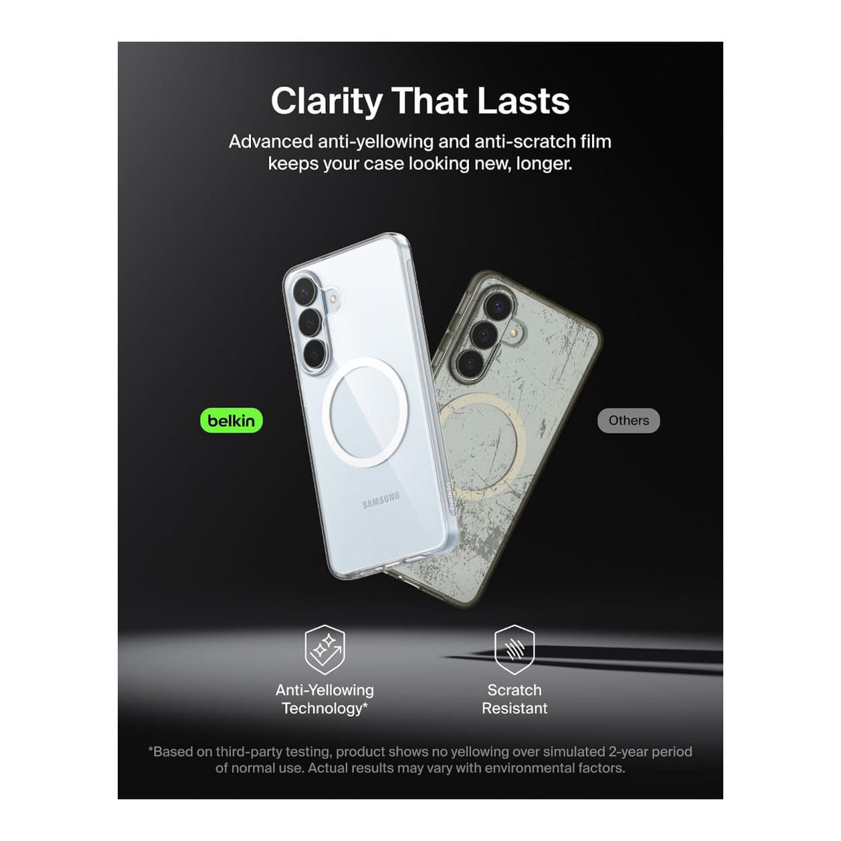 Belkin SheerForce Clear Series Magnetic Protective Phone Case for Samsung S26+ - Clear MSB013HQCL