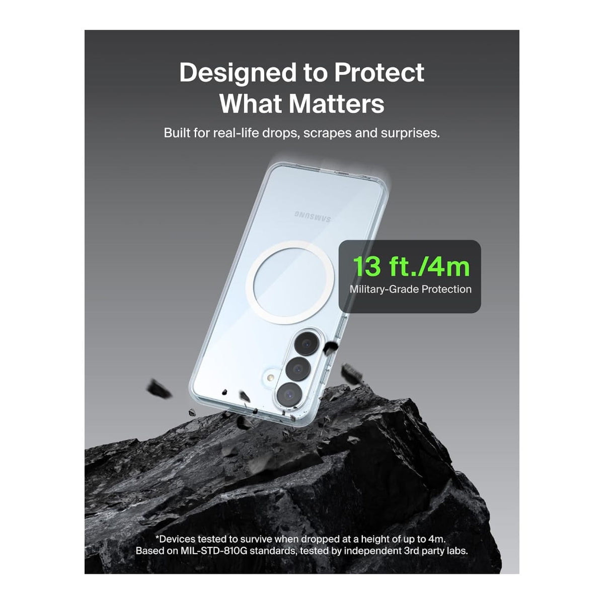 Belkin SheerForce Clear Series Magnetic Protective Phone Case for Samsung S26+ - Clear MSB013HQCL
