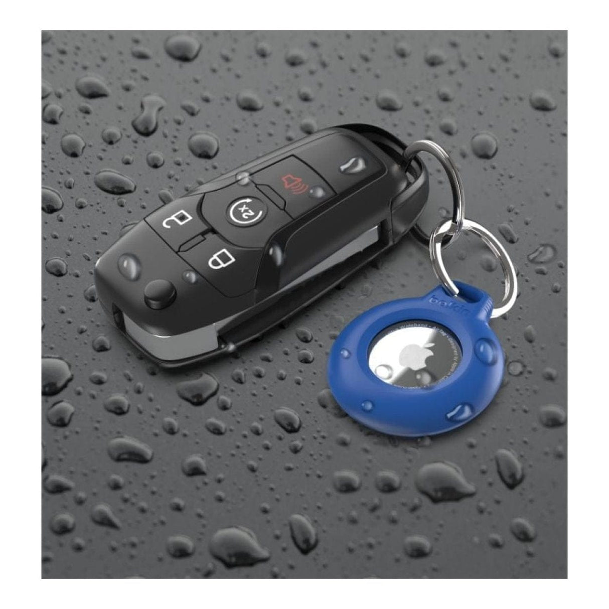 Belkin Waterproof Secure Holder with Key Ring for AirTag Blue MSC013btBL
