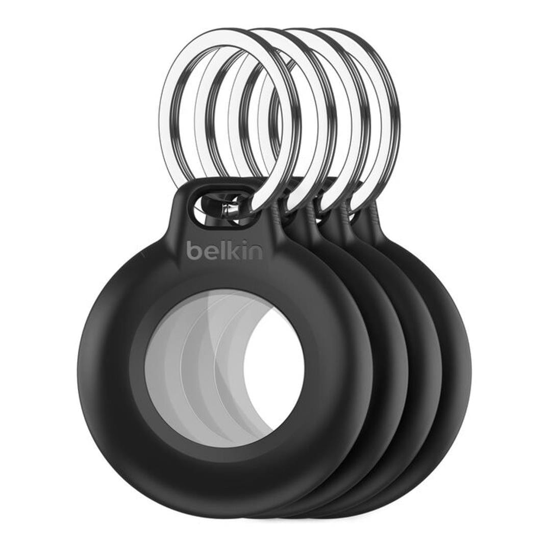 Belkin Waterproof Secure Holder with Key Ring for AirTag Black 4-pack MSC015BTBK