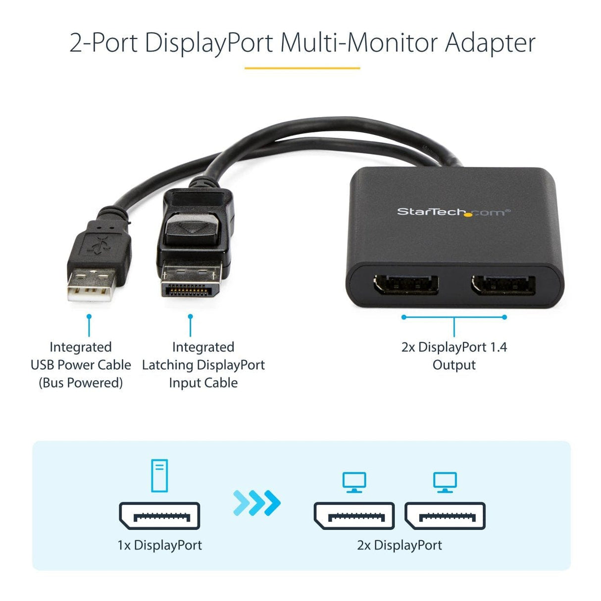 StarTech Dual DisplayPort Video Adapter MSTDP122DP