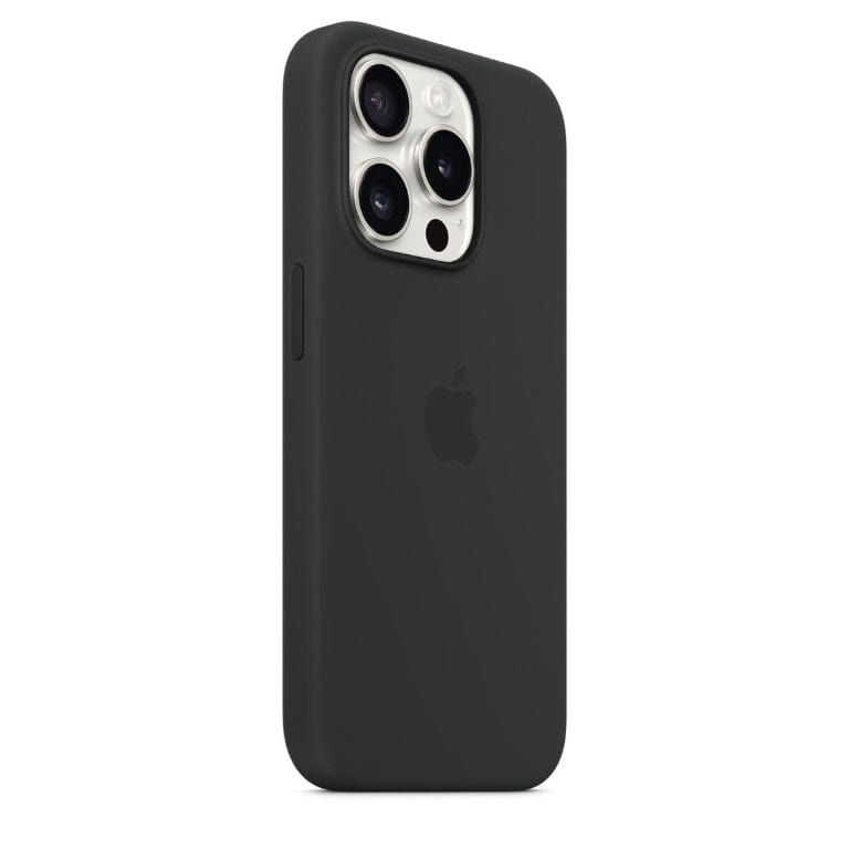 Apple iPhone 15 Pro Black Silicone Case with MagSafe Support