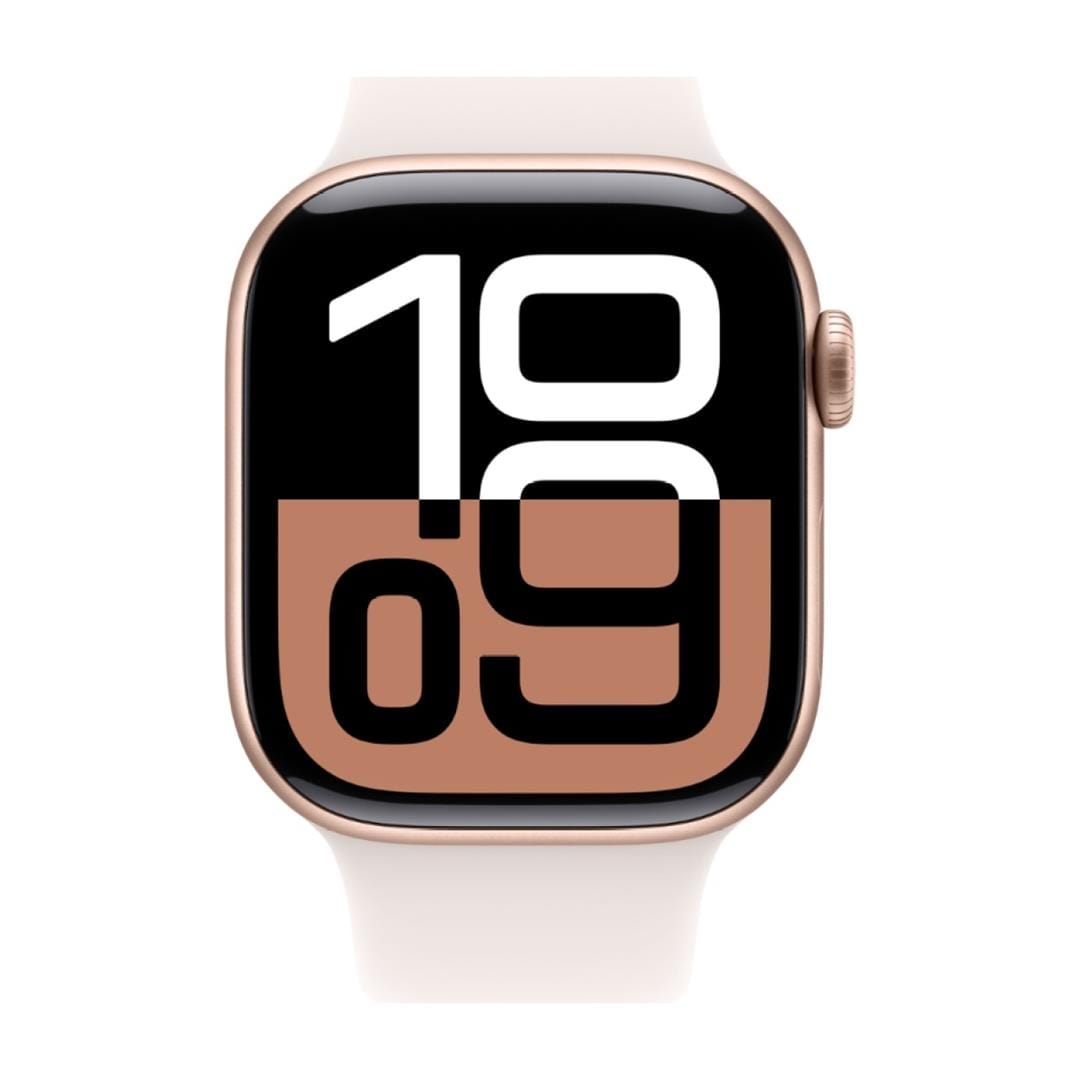 Apple Watch Series 10 GPS 42mm Rose Gold Aluminium Case with Light Blush Sport Band M/L