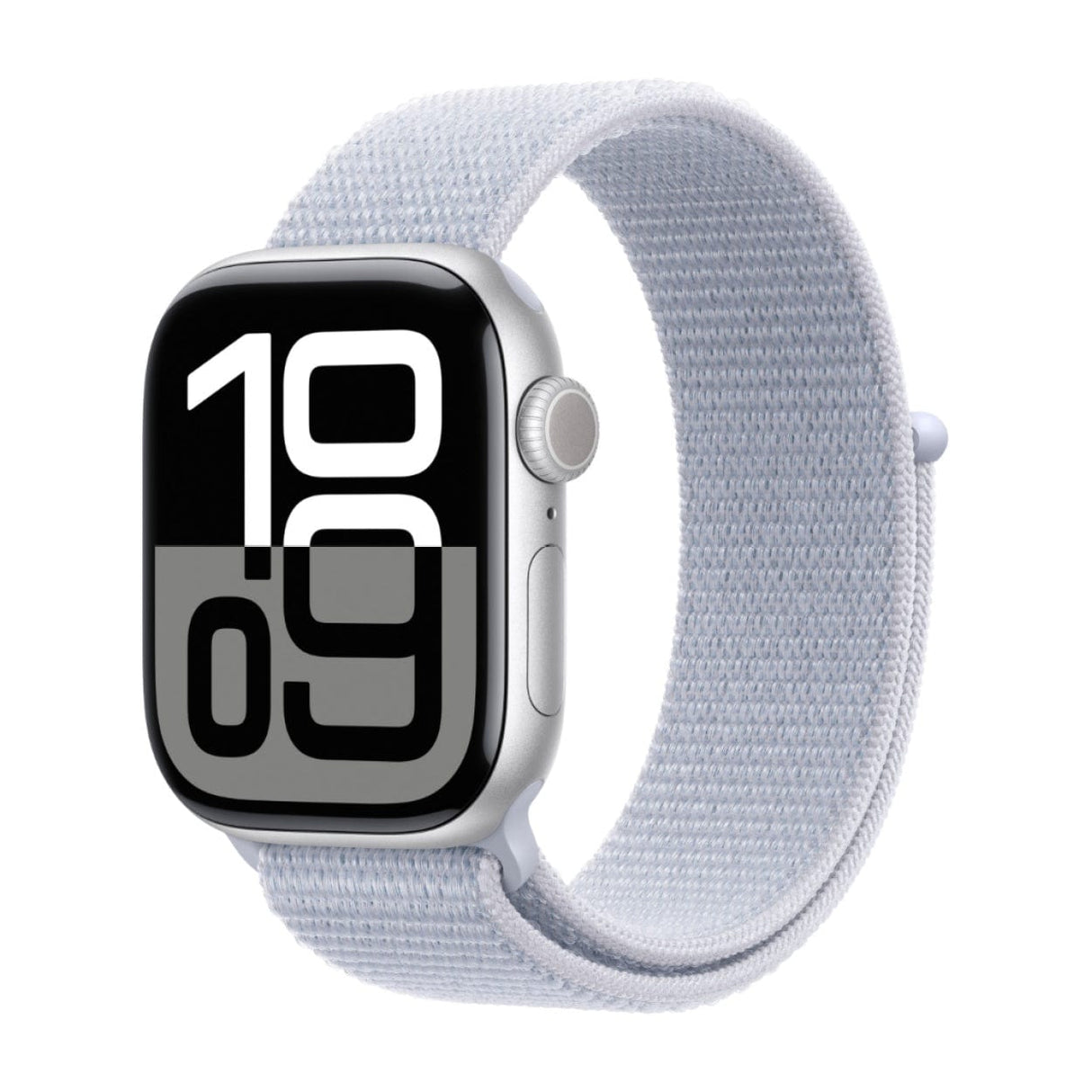 Apple Watch Series 10 GPS 46mm Silver Aluminium Case with Blue Cloud Sport Loop