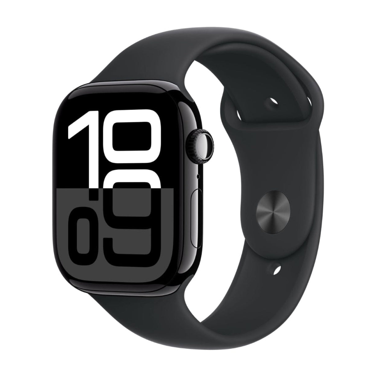 Apple Watch Series 10 GPS 46mm Jet Black Aluminium Case with Black Sport Band S/M