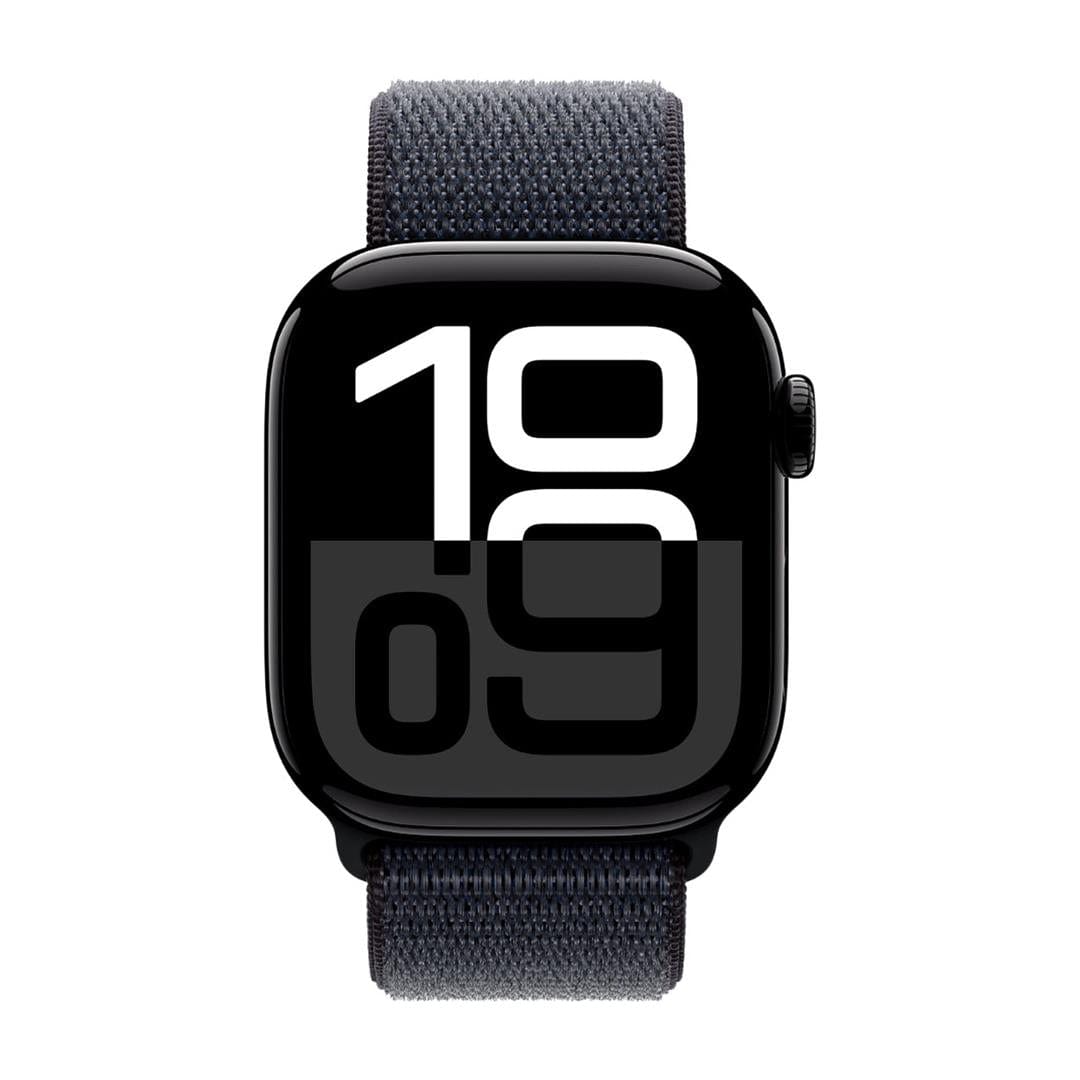 Apple Watch Series 10 GPS + Cellular 42mm Jet Black Aluminium Case with Ink Sport Loop