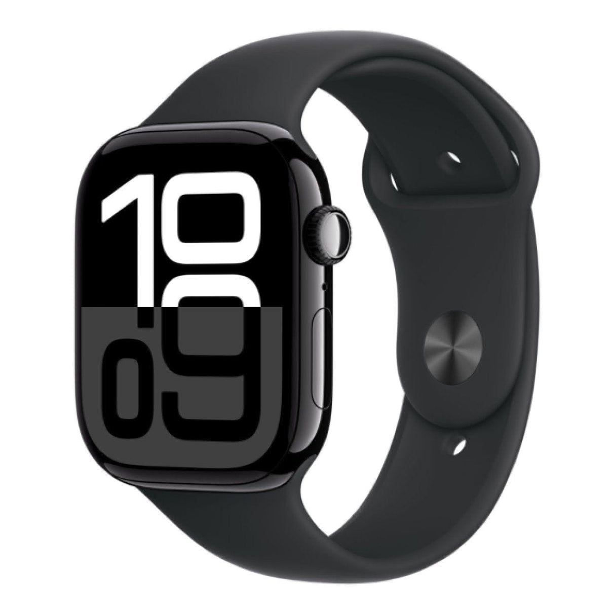 Apple Watch Series 10 GPS LTE 46mm Jet Black Aluminium Case with Black Sport Band - Medium/Large MWY43QA/A
