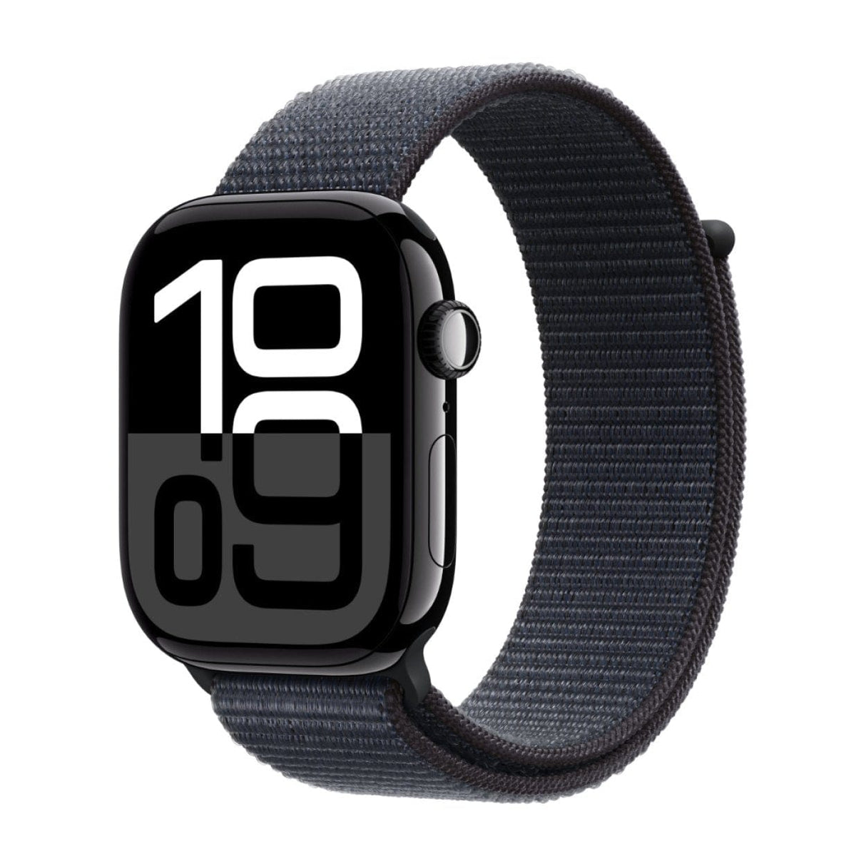 Apple Watch Series 10 GPS + Cellular 46mm Aluminium Case with Ink Sport Loop - Jet Black MWY53QA/A