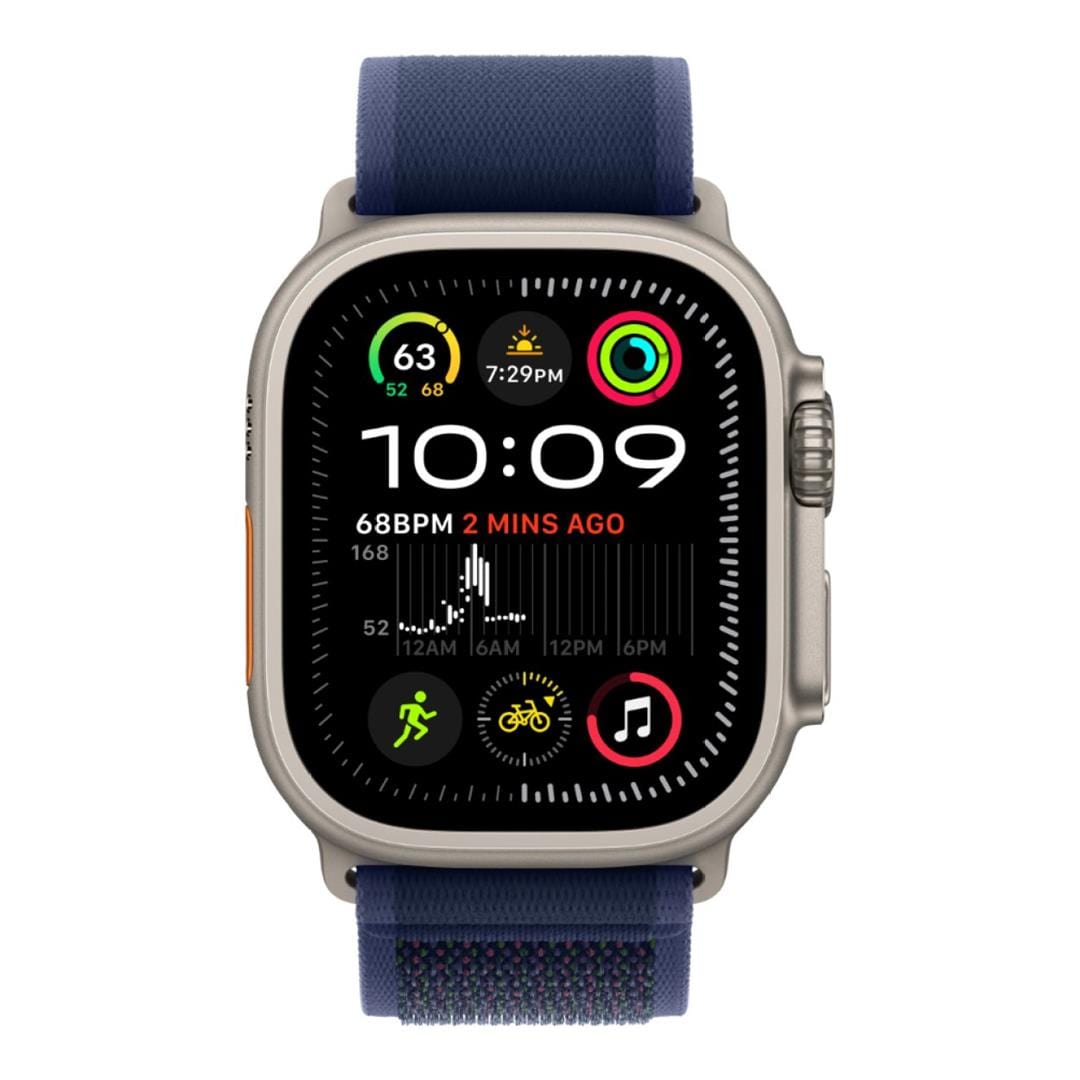 Apple Watch Ultra 2 GPS + Cellular 49mm Natural Titanium Case with Blue Trail Loop S/M MX4J3QA/A
