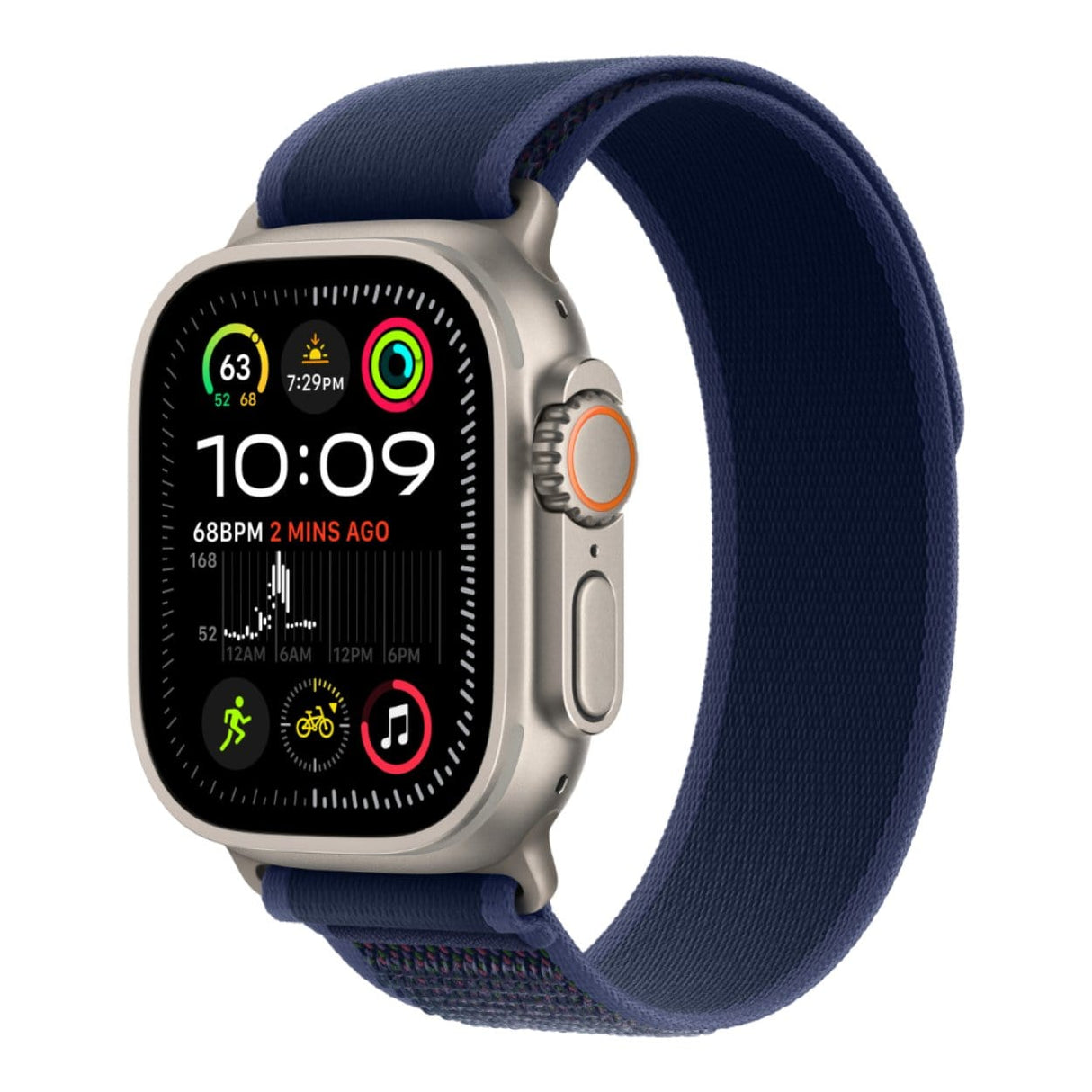 Apple Watch Ultra 2 GPS + Cellular 49mm Natural Titanium Case with Blue Trail Loop M/L MX4L3QA/A
