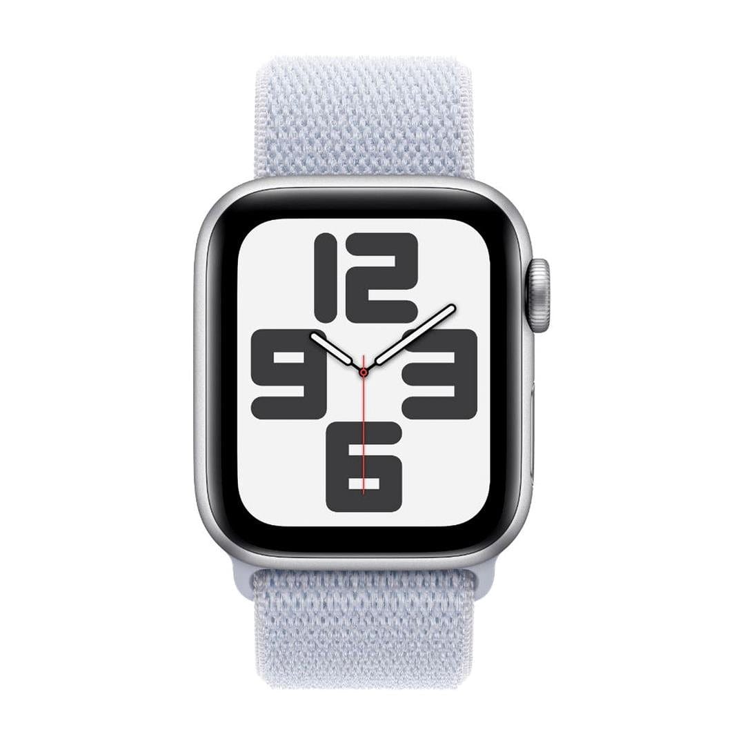 Apple Watch SE GPS 40mm Silver Aluminium Case with Blue Cloud Sport Loop MXEE3QA/A