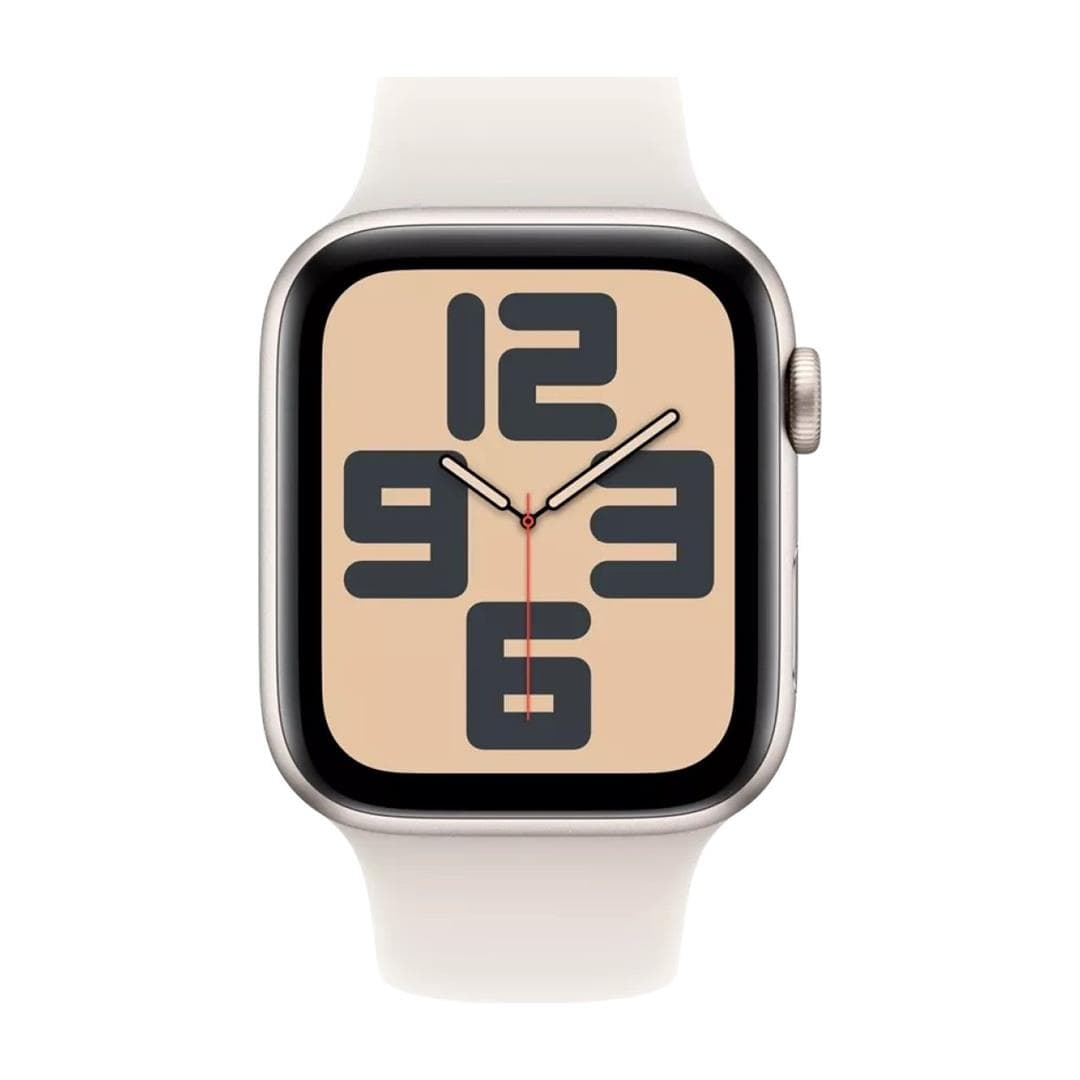 Apple Watch SE GPS 44mm Starlight Aluminium Case with Starlight Sport Band S/M