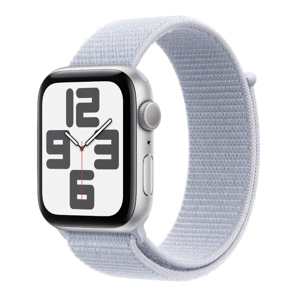 Apple Watch SE GPS + Cellular 44mm Silver Aluminium Case with Blue Cloud Sport Loop MXGR3QA/A