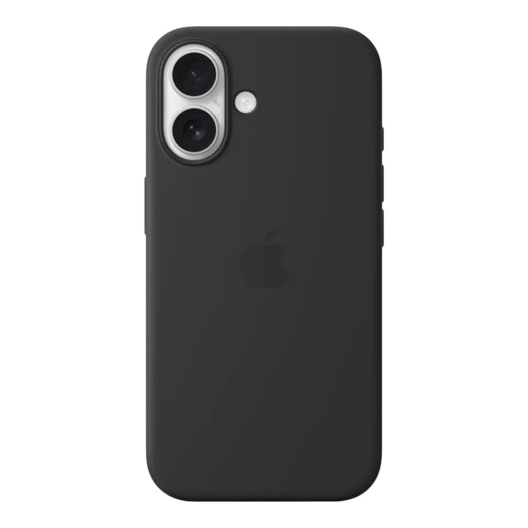 Apple iPhone 16 Black Silicone Case with MagSafe Support