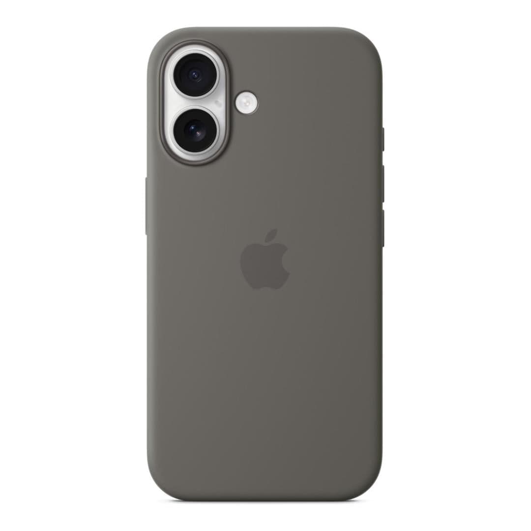 Apple iPhone 16 Stone Grey Silicone Case with MagSafe Support