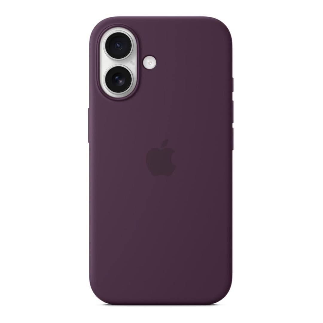 Apple iPhone 16 Plum Silicone Case with MagSafe Support