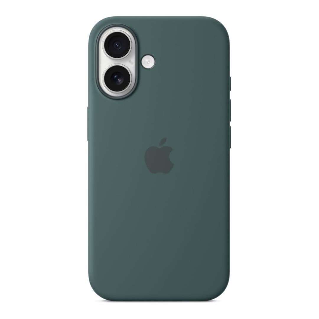Apple iPhone 16 Lake Green Silicone Case with MagSafe Support