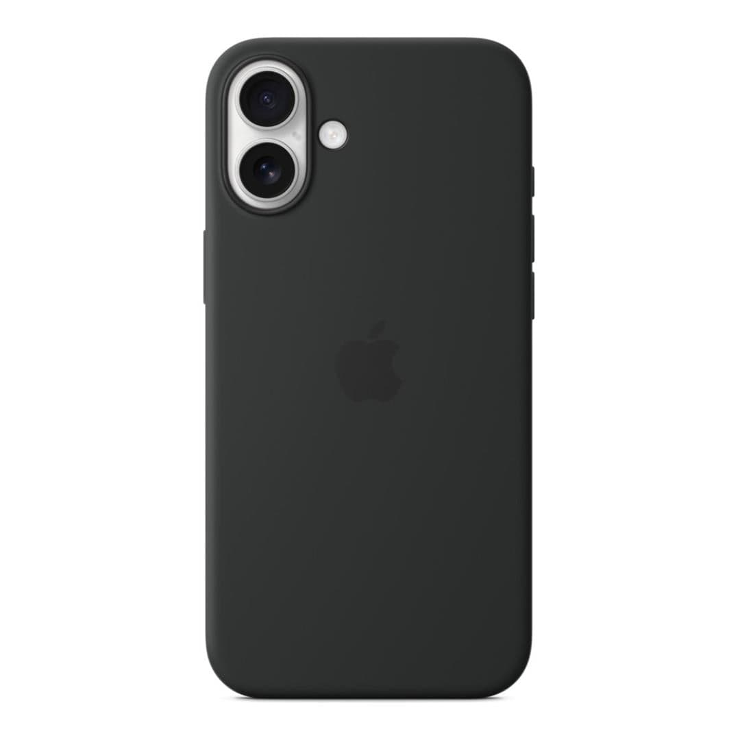 Apple iPhone 16 Plus Black Silicone Case with MagSafe Support