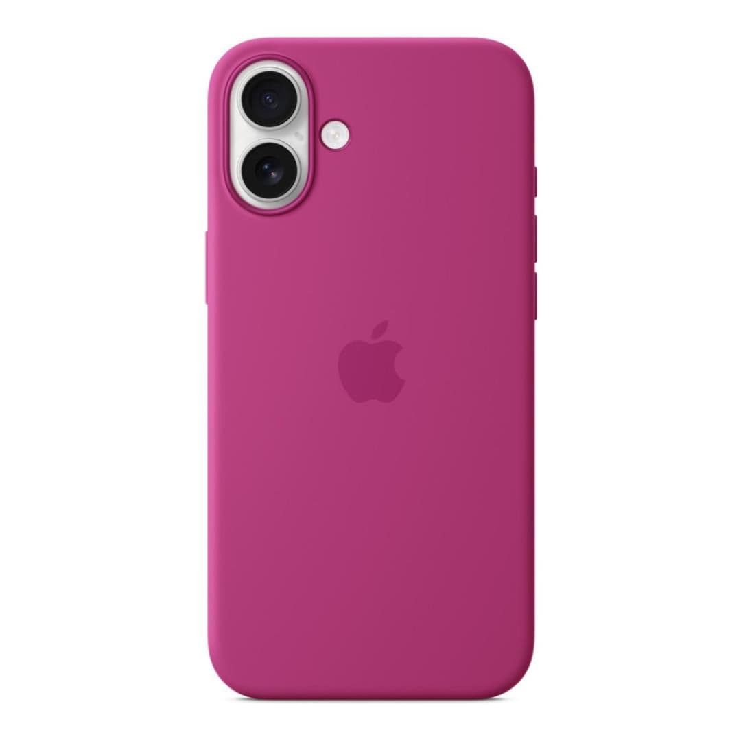 Apple iPhone 16 Plus Fuchsia Silicone Case with MagSafe Support