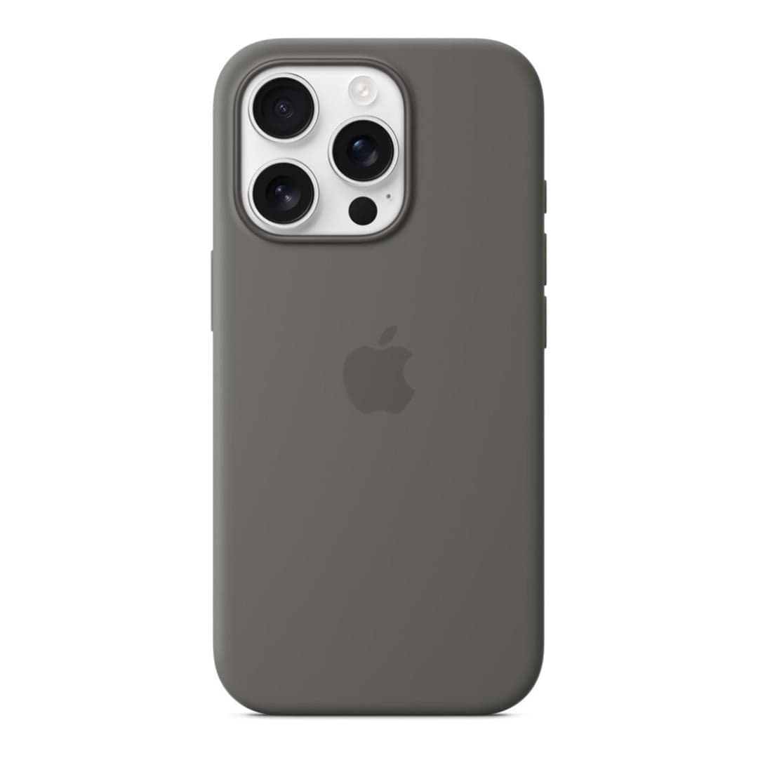 Apple iPhone 16 Pro Stone Grey Silicone Case with MagSafe Support