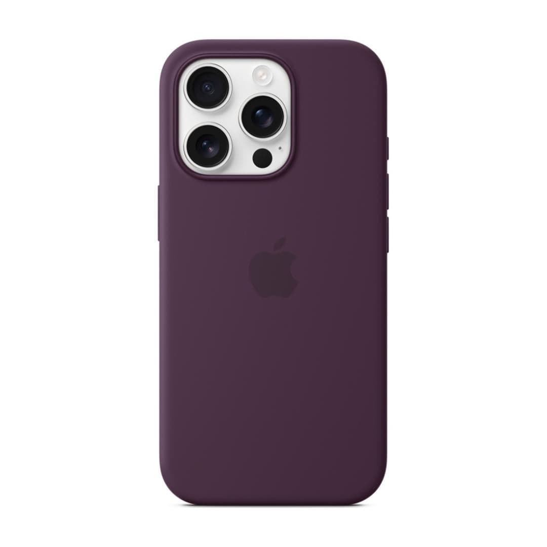Apple iPhone 16 Pro Plum Silicone Case with MagSafe Support