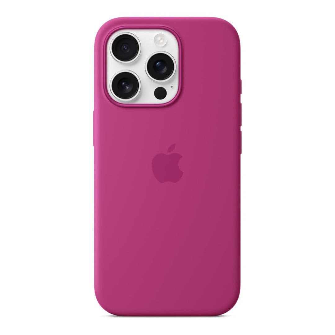 Apple iPhone 16 Pro Fuchsia Silicone Case with MagSafe Support