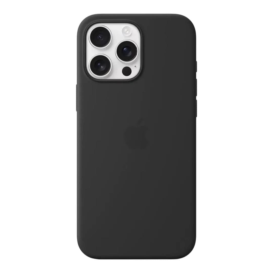 Apple iPhone 16 Pro Max Black Silicone Case with MagSafe Support