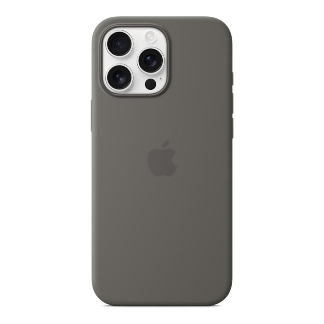 Apple iPhone 16 Pro Max Stone Grey Silicone Case with MagSafe Support